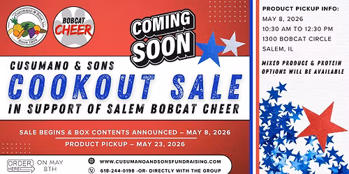 Salem Bobcat Cheer Cookout Sale
