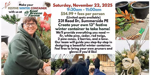 Festive Winter Container Workshop @ Kool Breeze Farms