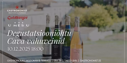 Degustatsiooni\u00f5htu U Mes U veinimaja & Cava vahuveinidega | Gastronomist Restoran & Terrass