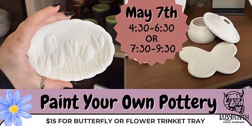 Mother\u2019s Day Paint your own pottery night!\ud83c\udf37