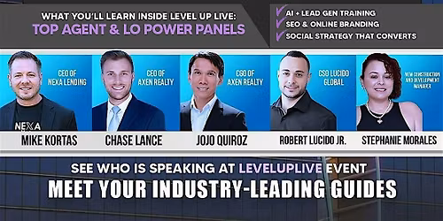 LevelUp Live Florida Tour: Powering Success in Real Estate & Beyond