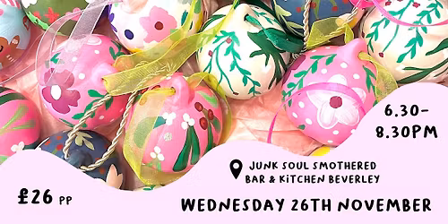 Bauble Painting Workshop at Junk Soul Smothered, Beverley
