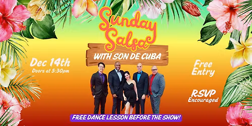 Sunday Salsa with Son De Cuba - In The Abbey Ballroom!