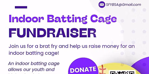 Indoor Batting Cage Fundraiser\/Brat Fry