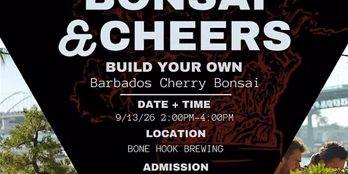 Bonsai & Cheers at Bone Hook Brewing Co. | Barbados Cherry Bonsai Workshop