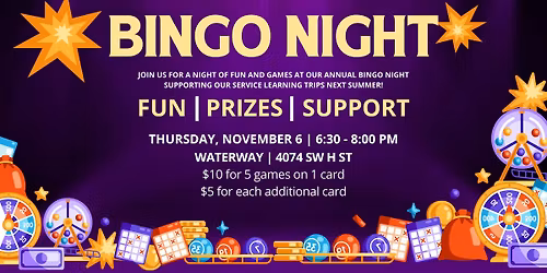 Bingo Night: A Mission Trip Fundraiser!