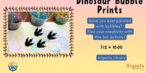 Craft Quest Thursday: Dinosaur Bubble Prints