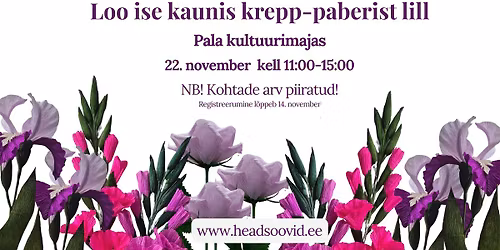 Krepp-paberist lillede t\u00f6\u00f6tuba