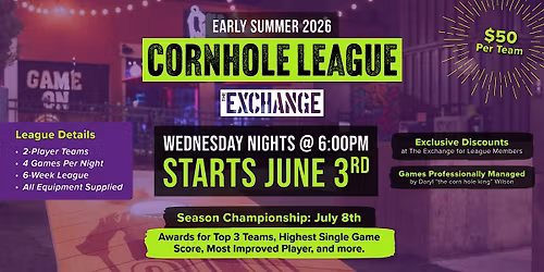 Early Summer 2026 Cornhole League @ The Exchange