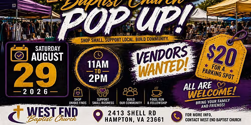 West End Baptist Church Pop up!