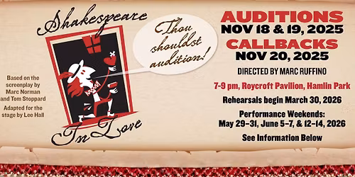 Shakespeare in Love Auditions