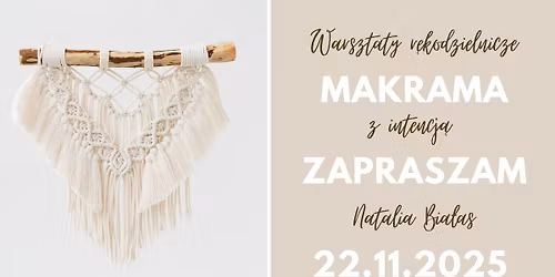 Warsztaty Makramy w Pobiedziskach- Zrelaksuj si\u0119 przy sznurku:) 