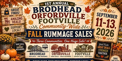 Brodhead Orfordville Footville Fall Rummage Sales