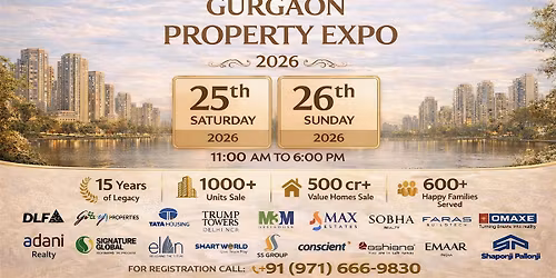 Gurgaon Home Buying Expo \u2014 1-on-1 Consultation (Apr 25\u201326).