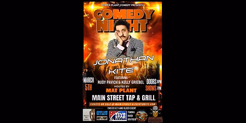 Power Plant Comedy returns to Main Street Tap & Grill!!