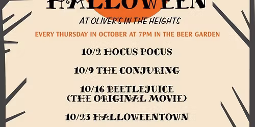 Halloween Movie Nights in the Beer Garden!