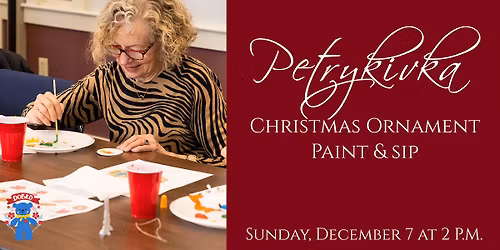 Petrykivka Christmas Ornament Paint & Sip