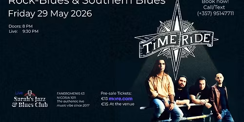 Rock-Blues & Southern Blues with TIME RIDE