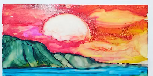 Alcohol ink painting with JennyBHawaii at Art Ala Carte Kailua