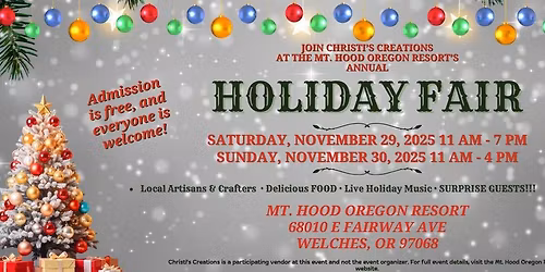 🎄 Christi’s Creations at the Mt. Hood Oregon Resort Holiday Fair 🎁