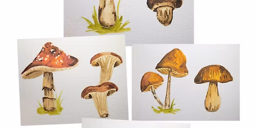 Watercolour Mushrooms Class (Gosport)