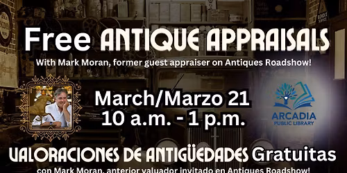 Free Antique Appraisals / Valoraciones de Antigüedades