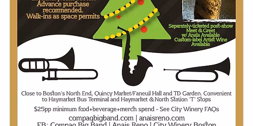 19-Pc Compaq Big Band @ 'Boston's Big Band Christmas' w\/ Special Guest Vocalist Ana\u00efs Reno - Late