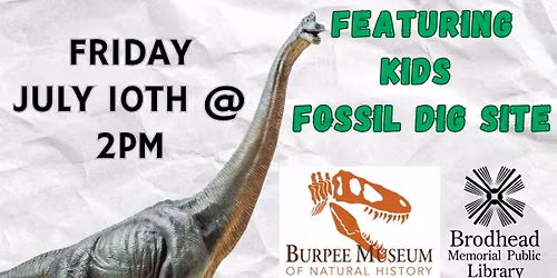 Kids Fossil Dig Site at the Library!