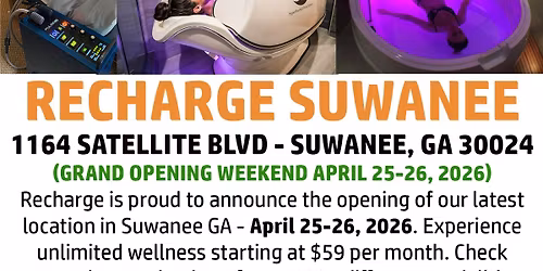 Recharge Suwanee Grand Opening Event