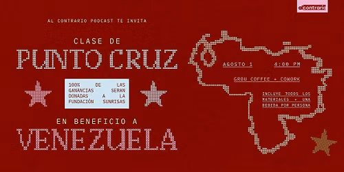 Clase de Punto Cruz - En beneficio a Venezuela