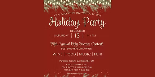Wine Club Member Holiday Party Celebrating Ten Years!