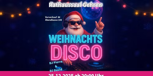 Weihnachtsdisco im Rathaussaal Gehren