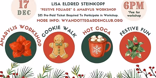 December Meeting: Cookies, Cocoa, & Amarylis Workshop!