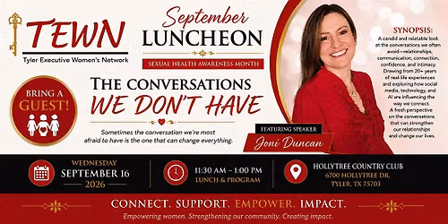 The Conversations We Don\u2019t Have | TEWN September Luncheon