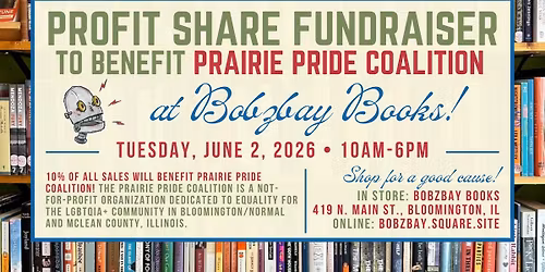 Profit Share Fundraiser for Prairie Pride Coalition at Bobzbay Books!