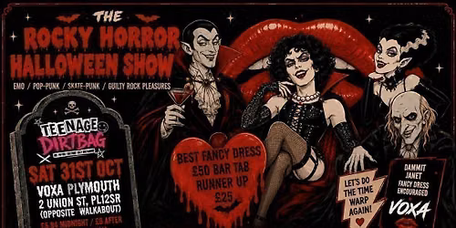Teenage Dirtbag - The Rocky Horror Halloween Show at VOXA Plymouth