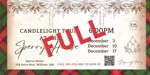 Holiday Candlelight Tour of Sperry House