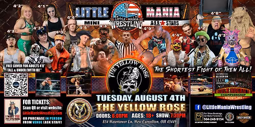 West Carrollton, OH - Little Mania Mini Wrestling @ The Yellow Rose