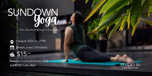 Sundown Yoga at Studio M Hotel Singapore