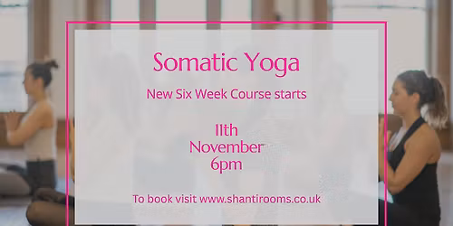 Somatic Yoga - New Six Week Course starts 11th November
