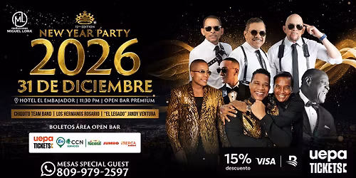 New Year Party 2026 at El Embajador, a Royal Hideaway Hotel, Santo Domingo.