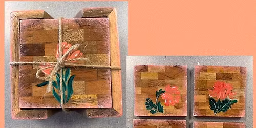 Wood Coaster Set Stencil Workshop *New!