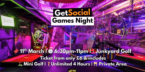 GetSocial Games Night | Meet New People & Make Friends (20s\u201340s) \u26f3