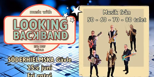 Premi\u00e4r f\u00f6r live i v\u00e5r tr\u00e4dg\u00e5rd med Looking Back Band torsd 25\/6 kl 20.30. Fri entr\u00e9.