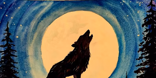 Wolf Moon water colour workshop