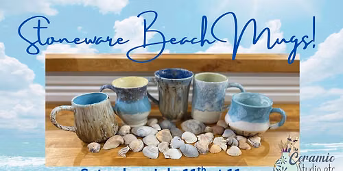 Stoneware Beach Mugs!