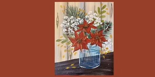 Paint and Sip Snowy Winter Bouquet
