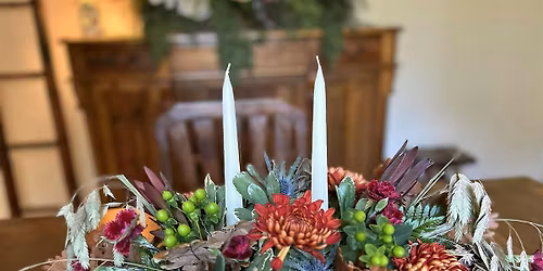 Thanksgiving Centerpiece with candles  Class