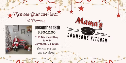 Breakfast with Santa at Mama's Downhome Kitchen