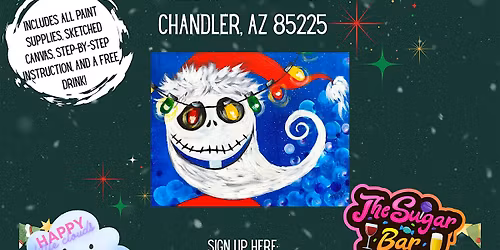 Nightmare Before Xmas Paint 'n' Sip at  The Sugar Bar!
